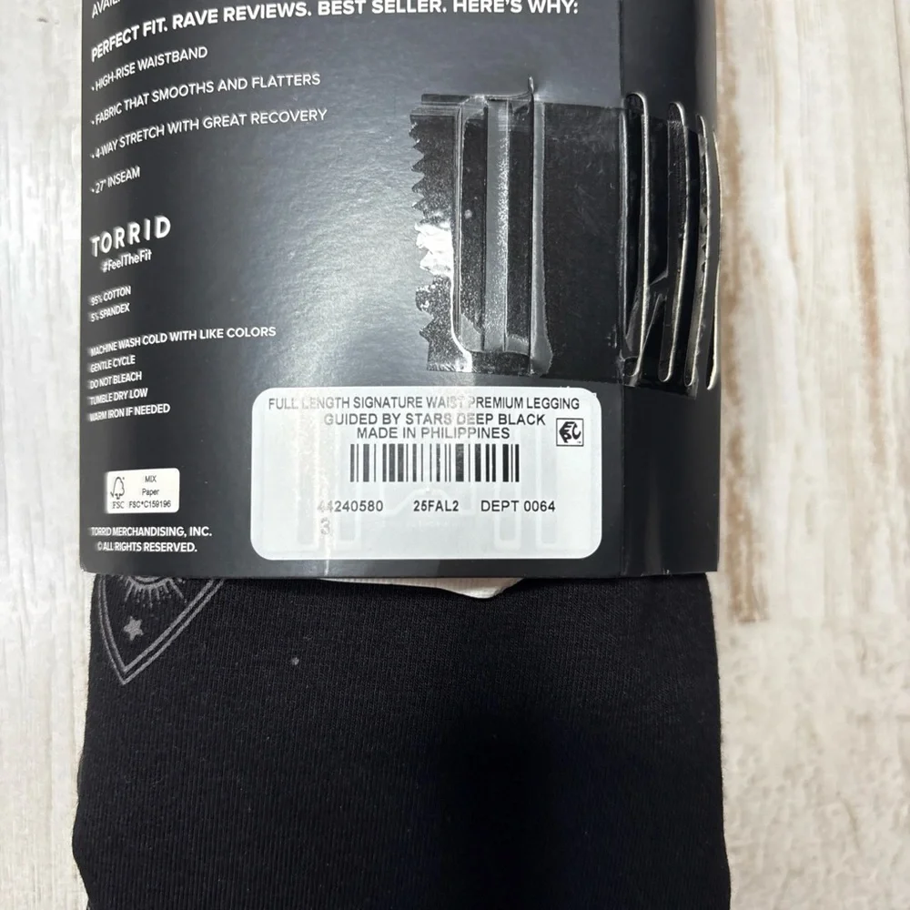 Torrid Full Length Signature Waist Premium Guided By Stars Black Leggings 3X - Picture 9 of 15